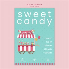 糖果店店招海报设计